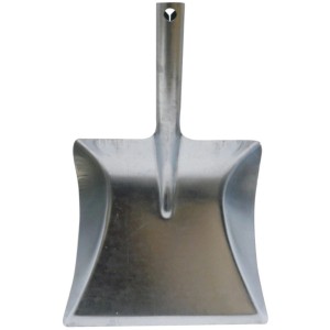 Bertrams Kehrschaufel, 37x24 cm, verzinkt, silberfarben, für Kamin und Ofen.