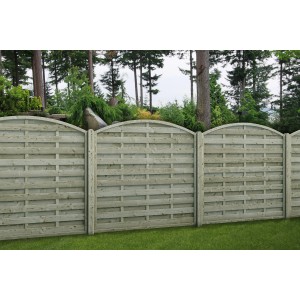 Sichtschutzzaun-Element Hamburg rund druckimprägniert 180 cm x 180/159 cm