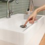 Waschbecken mit Kirchhoff Ablaufventil ohne Überlauf, 32mm Chrom, Bedienung per Fingerdruck.