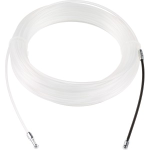 Transparente PVC-Einziehspirale, 15 m, zum Durchziehen von Kabeln in Leerrohren.