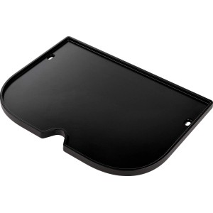 Schwarze Weber Grillplatte für Lumin Elektrogrill, 44x33 cm, aus Gusseisen mit erhöhten Kanten.
