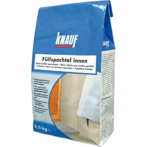 Knauf Füllspachtel Innen, 2,5 kg Sack, für glatte Wände und Decken.