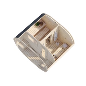 Palmako Saunafass Anette 3 m² x 1,5 m² Natur / Unbehandelt