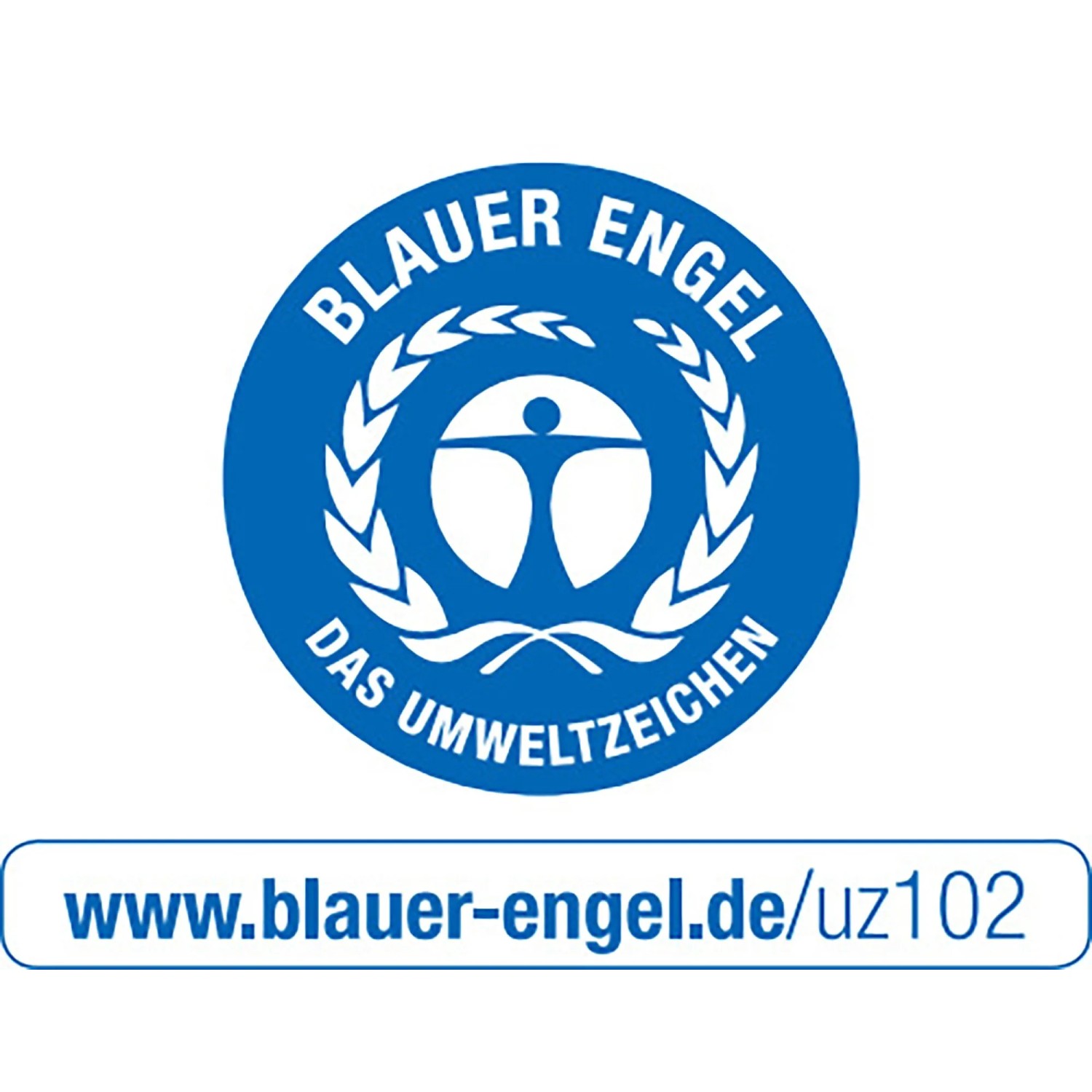Blauer Engel Zeichen für OBI Design Color Mix Innenfarbe, Details unter blauer-engel.de/uz102