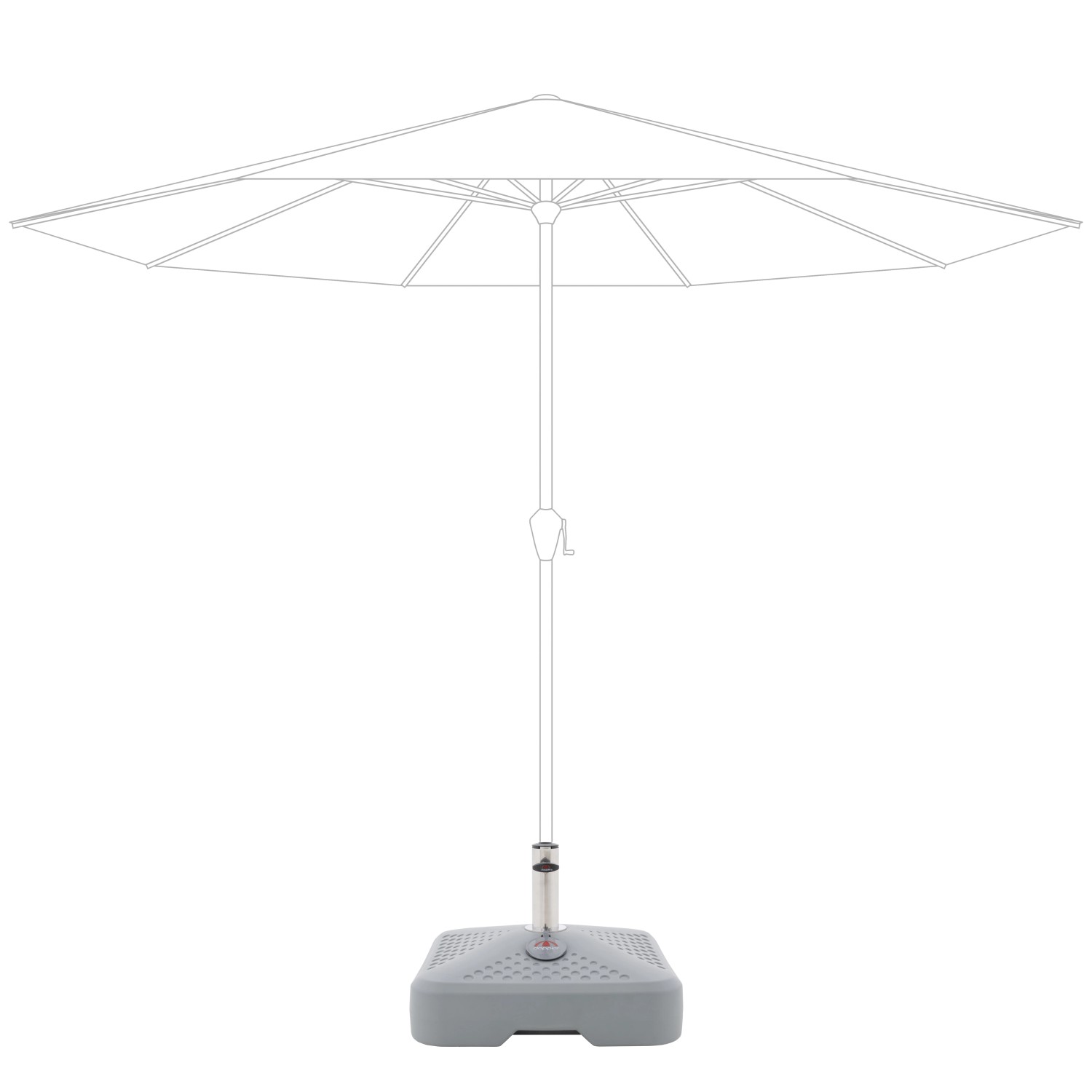 Doppler Füllsockel Active FillIt Sonnenschirmständer 3in1 Grau 25 l