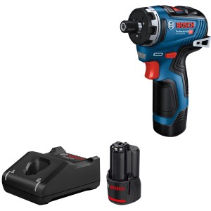 Bosch Professional GSR 12V-35 HX Akku-Bohrschrauber mit 2 Akkus und Ladegerät.
