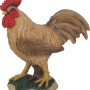 Brauner Dekohahn aus Polyresin, 19x8x21 cm, für die Gartendekoration.