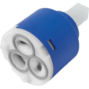 Keramikkartusche 40mm für baliv Küchenarmatur KI-1220/KI-1900, blau/weiß, Ersatzteil.