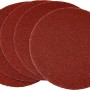 5 rote LUX Schleifauflagen Ø 115 mm, Körnung 80 für Exzenterschleifer.