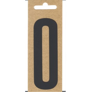 Schwarze Folien-Zahl 0, selbstklebend, 100 mm hoch, für Boote und Briefkästen.