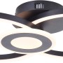 Moderne, schwarze LED-Deckenleuchte Bray mit runder Form, 52x30 cm für Innenräume.