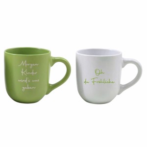 Boltze Becher Lieder Rund 9,2 cm x 8,2 cm x 9,2 cm Mehrfarbig 2-fach sortiert