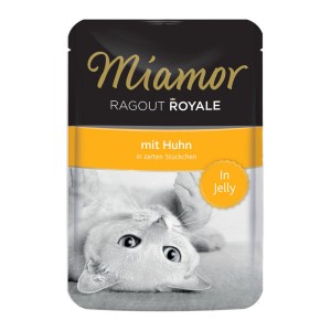 Miamor Ragout Royal Huhn in Jelly, 100g Packung Katzen-Nassfutter.