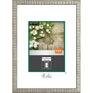 OBI Holz-Wechselrahmen Silber, 21x29,7 cm, FSC-zertifiziert. Bilderrahmen für Fotos und Drucke.