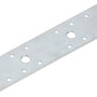 Rechteckiger, verzinkter Flachverbinder 200x35 mm mit Löchern zur Befestigung von Möbelteilen.