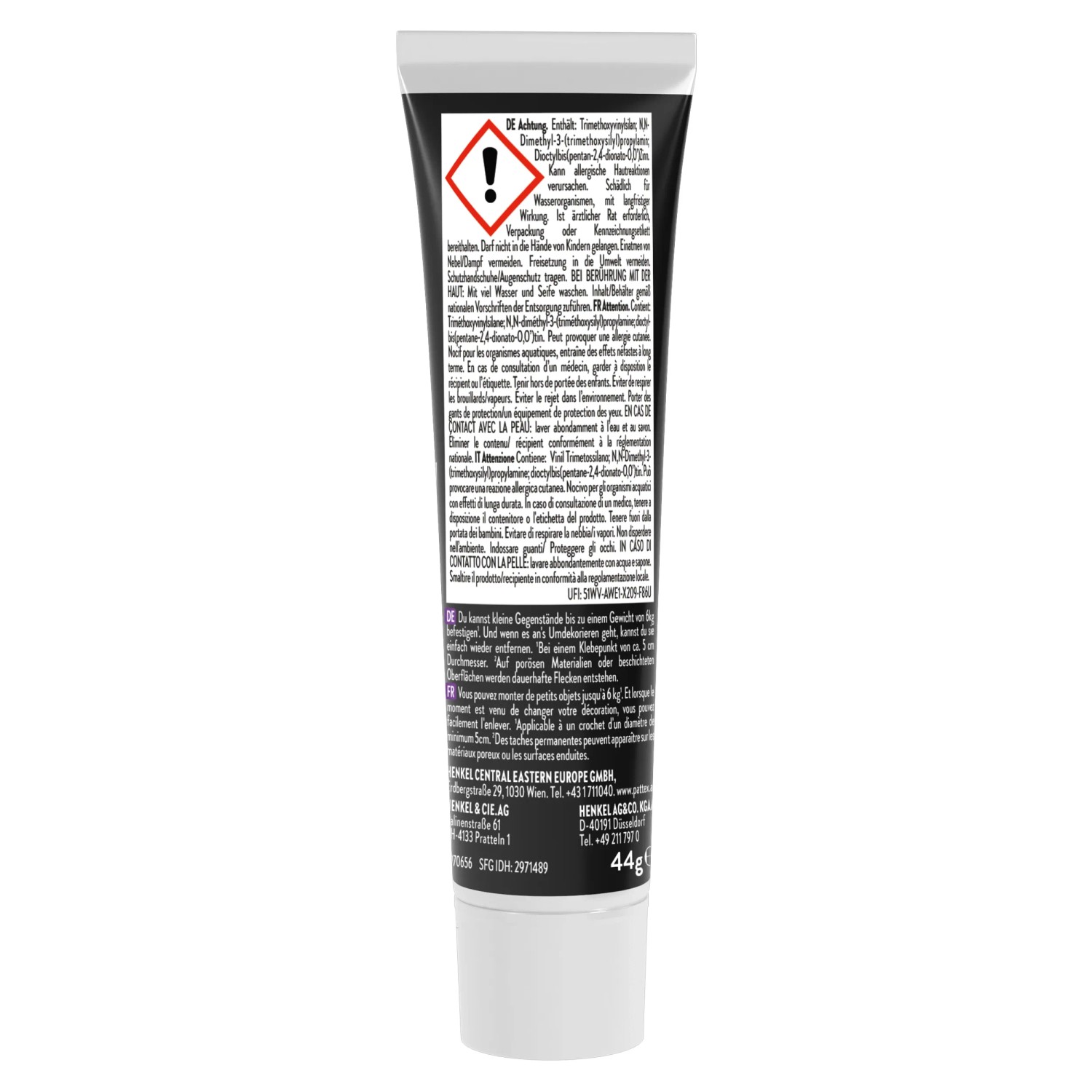 Pattex Montagekleber Fix & Ab, 44g Tube, transparent. Kleben statt Bohren mit diesem Montagekleber.