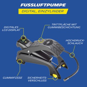 Michelin Einzylinder-Fussluftpumpe Digital