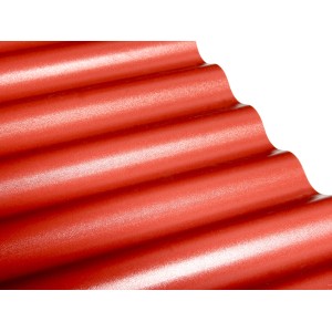 PVC-Wellplatte Sinus 76/18 Rot 80 cm x 120 cm Stärke: 1,2 mm