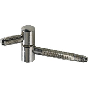 Einbohrband, vernickelt, Ø 16 mm für gefalzte Stahlzargen, Möbelbeschläge.