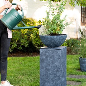 Pflanzwerk Pflanzschale Bowl Premium Frostbeständig Lava 55 cm Dunkelgrau