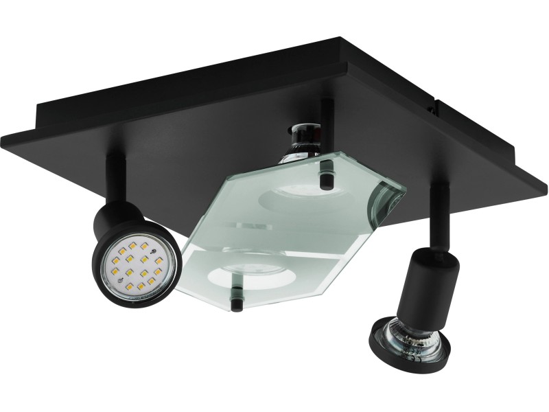Eglo LED-Deckenleuchte Cabo 2 Schwarz 25 cm x 25 cm kaufen bei OBI