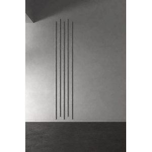 Denpanels Sticks Laminat Betongrau, 4er-Set zur Wandgestaltung mit Klebeband.