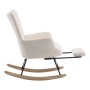 okwish Schaukelstuhl mit Fußstütze Armlehnen Relaxsessel Wohnzimmer 68x88x91cm Beige_9