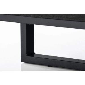 Detailansicht des schwarzen Tischgestells vom Lounge-Set EGO.
