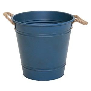 M Collections Zinkeimer Beat Bucket Rope 33 cm x 35 cm x 35 cm Blau