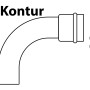 Kirchhoff CU-Bogen 90° mit Muffe, blank, 28 mm für Pressfittings.