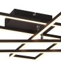 Moderne LED Deckenleuchte Corso, schwarz matt, mit schwenkbaren, leuchtenden Elementen.
