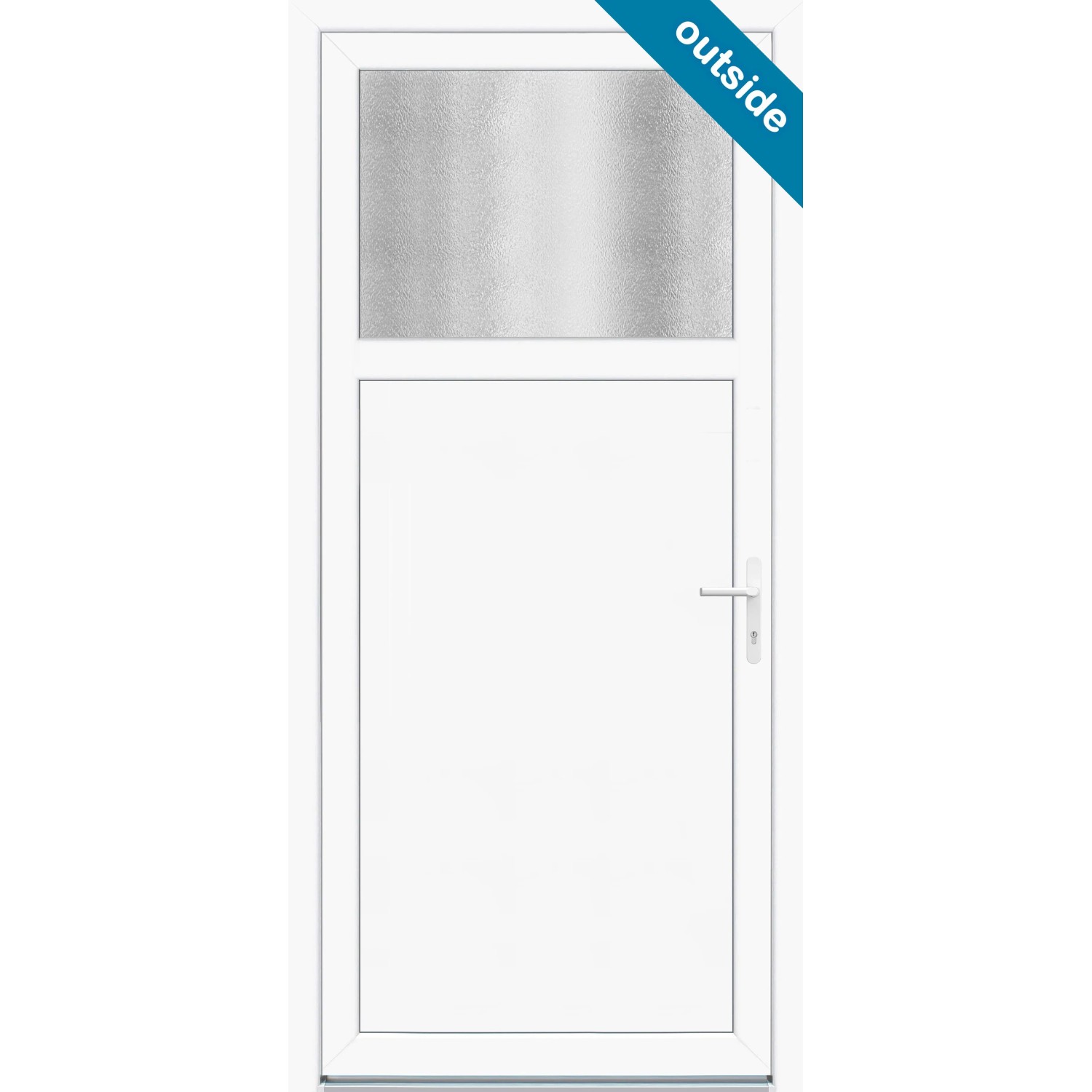 Panto Nebeneingangstür K401 Weiß 98 cm x 208 cm DIN R_8