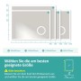 Emke LED Badspiegel in verschiedenen Größen mit Beleuchtung und Touch. Größenvergleich für die optimale Auswahl im Bad.
