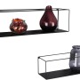 2er Set: Schwarze Metall-Wandregale Lisa von Mirrors & More im modernen Design.