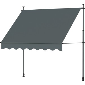 Klemmmarkise 2,5 m x 1,5 m Anthrazit