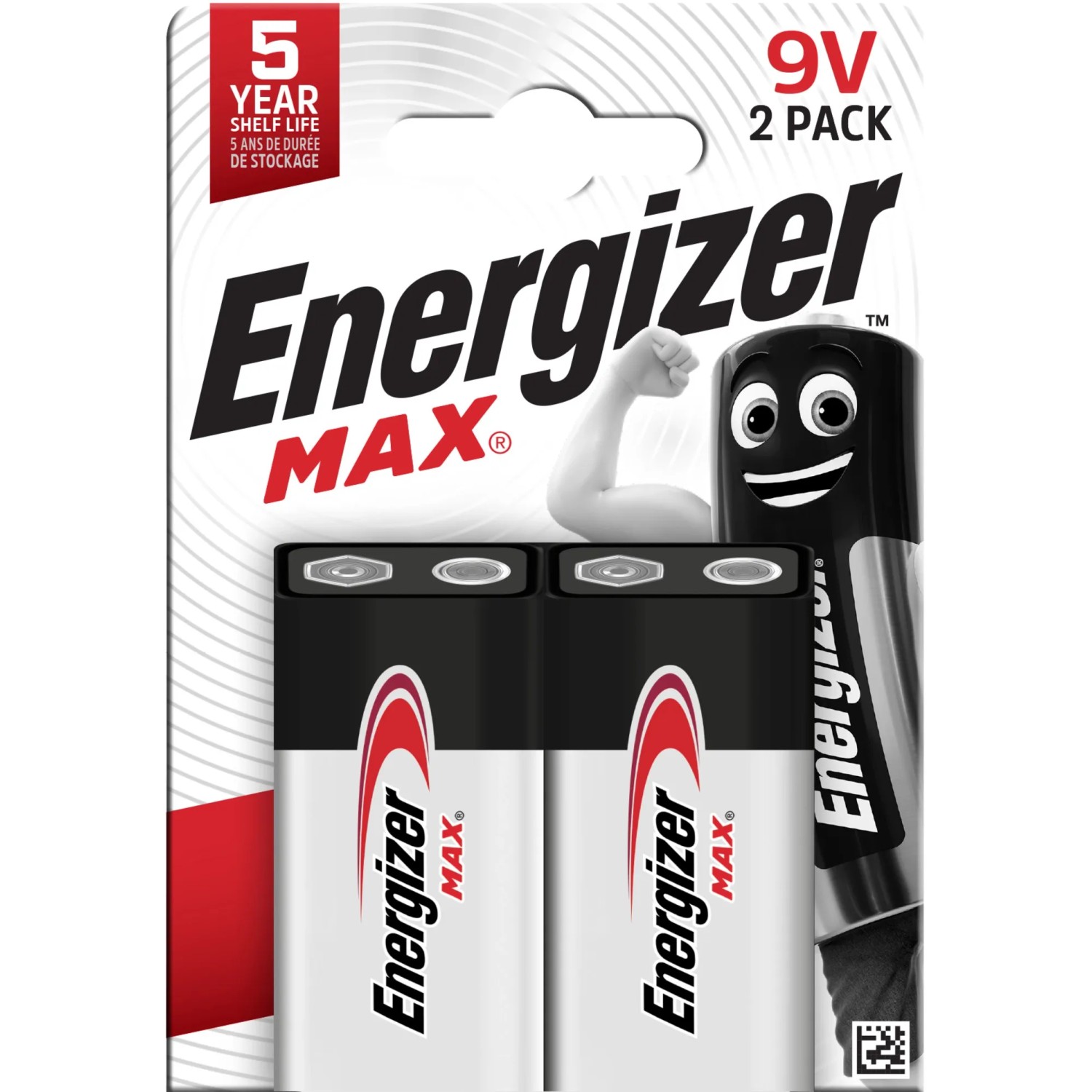 Energizer Max 9V E-Block Alkaline Batterien, 2er-Pack. Batterie für Geräte mit hohem Strombedarf.