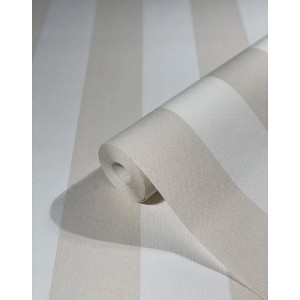 Marburg Vliestapete Hailey Nov, Streifen in Weiß und Beige. Dekorative Tapete mit matter Oberfläche.