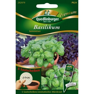 Quedlinburger Basilikum "Genoveser" Saatscheiben