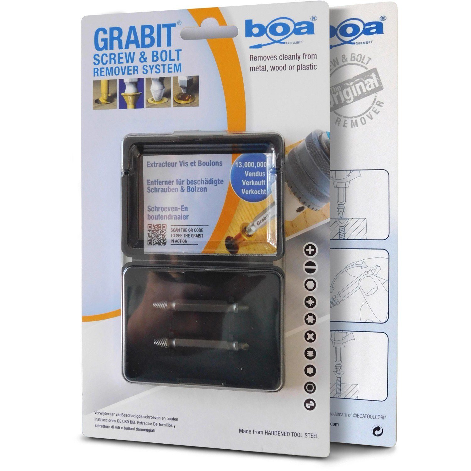 Grab it Bolzenentferner Set für beschädigte Schrauben und Bolzen.