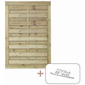 Druckimprägniertes Nadelholz Gartentor Bergen, 100x150cm, mit Beschlägen für die Selbstmontage.