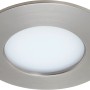 Runde LED-Einbauleuchte in Nickel matt, 8,5 cm Durchmesser. Ideal für Bad und Wohnraum.