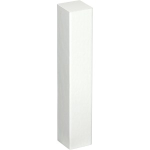 Weißer Eckenstab (2 Stk.) für Sockelleisten, MDF foliert, 22x22x122 mm.