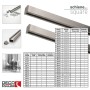 Deco-Raum Gardinenschiene Square 1-läufig, Edelstahl-Optik. Quadratisches Profil, inkl. Befestigung. Für stilvolle Vorhänge.