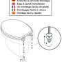 Montageanleitung für Sanfino WC-Sitz Rose Skull: Toilettendeckel einfach montieren.