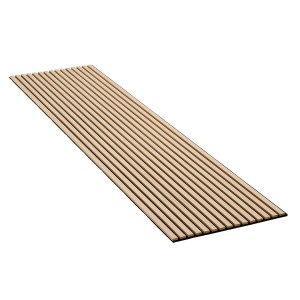 Akustikpaneel Eiche braun/schwarz, MDF-Holzpaneel zur Wand- und Deckenverkleidung, 60x270 cm
