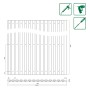 Technische Zeichnung: FN Acustico Akustikpaneel Risseiche hell, Maße und Montagehinweise.