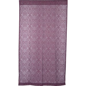 Lila Fenstervorhang mit Muster, 2,45 m x 1,4 m, geeignet für Gardinenstange oder Seilsystem.