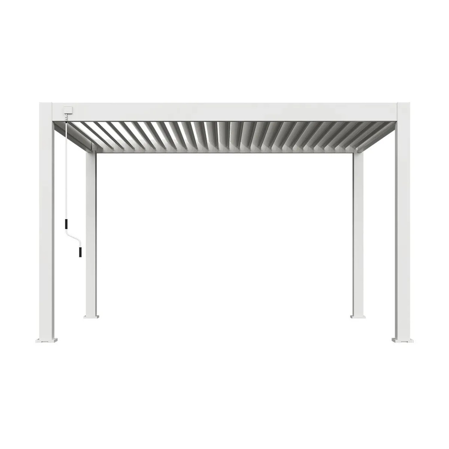 Weide Deluxe Plus | Pergola Voll Aluminium freistehend | 3 x 4 M | Lamellendach weiß_2