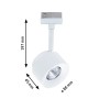Paulmann LED-Schienenspot Pane, signalweiß, warmweiß, für URail-Schienensysteme, Ø 8,6 cm.