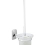 CMI WC-Bürste S 100: Wandmontierte WC-Garnitur mit Milchglas-Behälter und Chrom-Halterung.